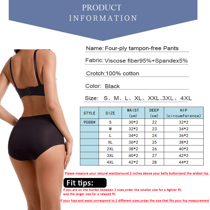 4-Layer Absorbent Leakproof Me - đánh giá và giá Period Panty Absorbent